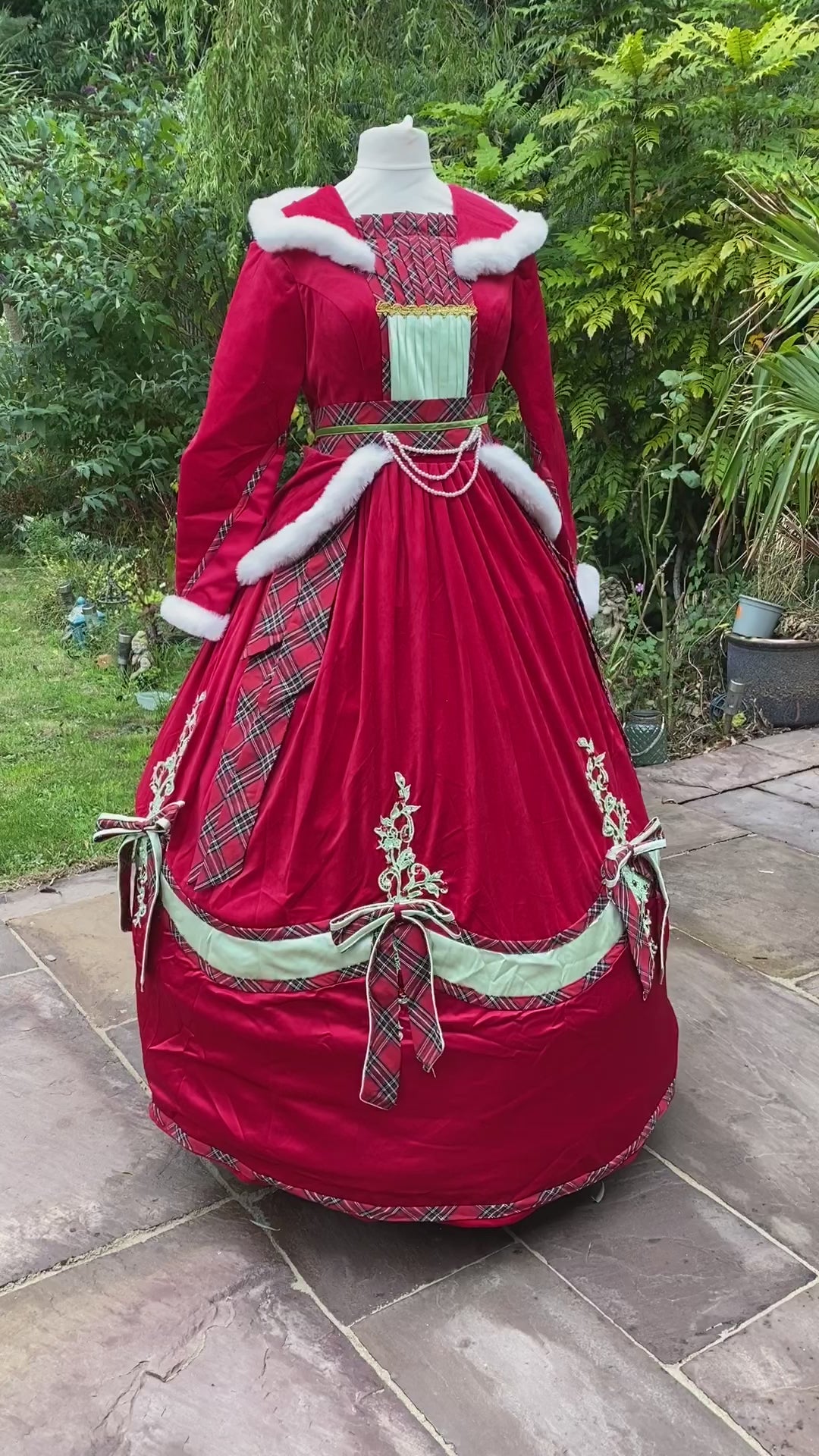 Load and play video in Gallery viewer, Mrs Santa Claus Christmas Dress