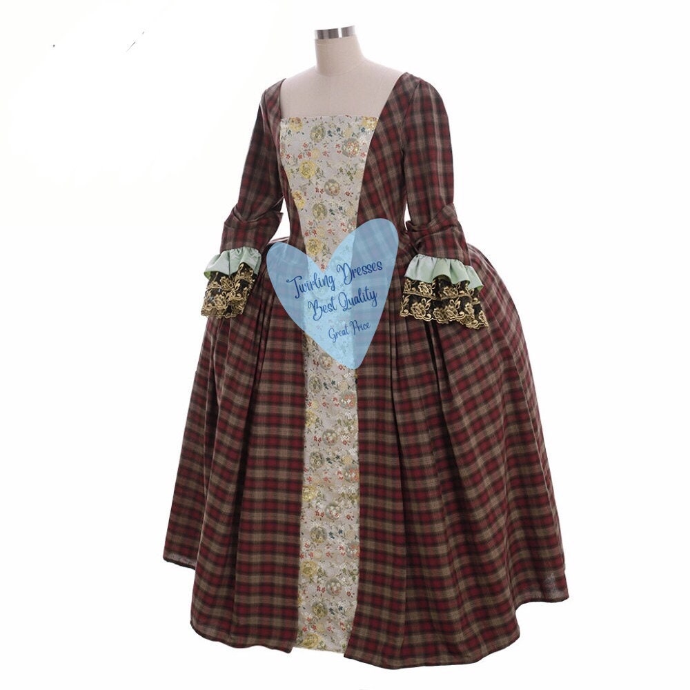 Outlander Costume, Victorian Scottish  highland Dress, 1860s dress, Adult Historic Costume, Theatre Dress, Little women Costume - TwirlingDresses