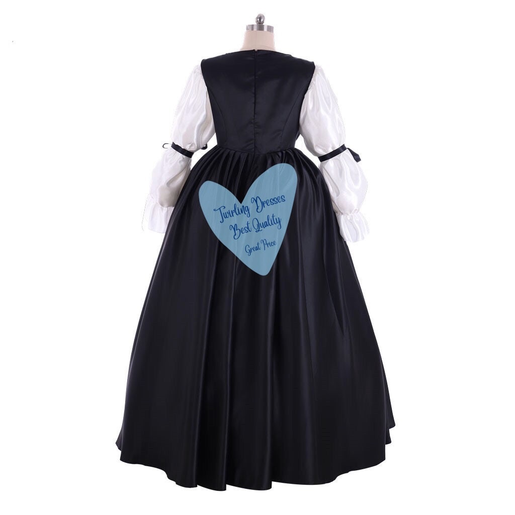 Outlander Costume , Outlander Claire Fraser black dress , Adult Historic Costume, Theatre Dress, Outlander Dress - TwirlingDresses