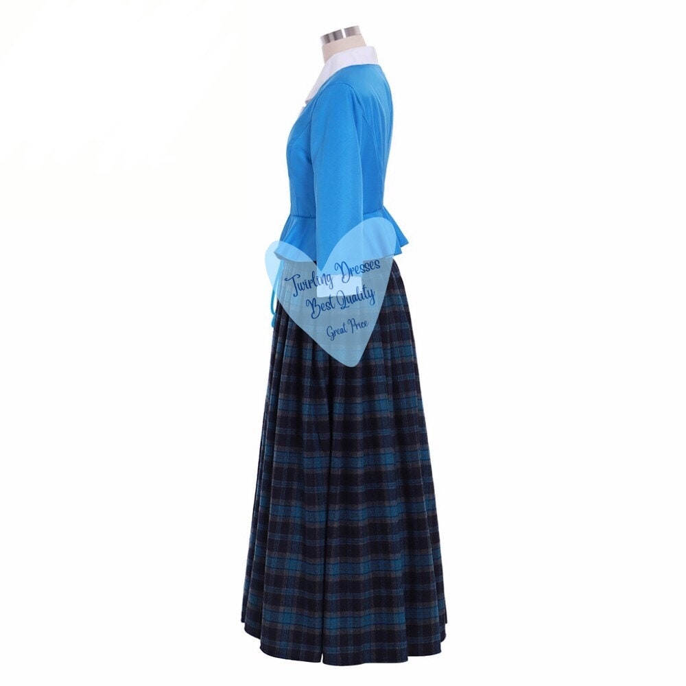 Scottish Highland Jacket and vest  dress , 18th Century Dress, 1700s Dress , Historic Costume, Theatre Dress, Outlander Dress - TwirlingDresses