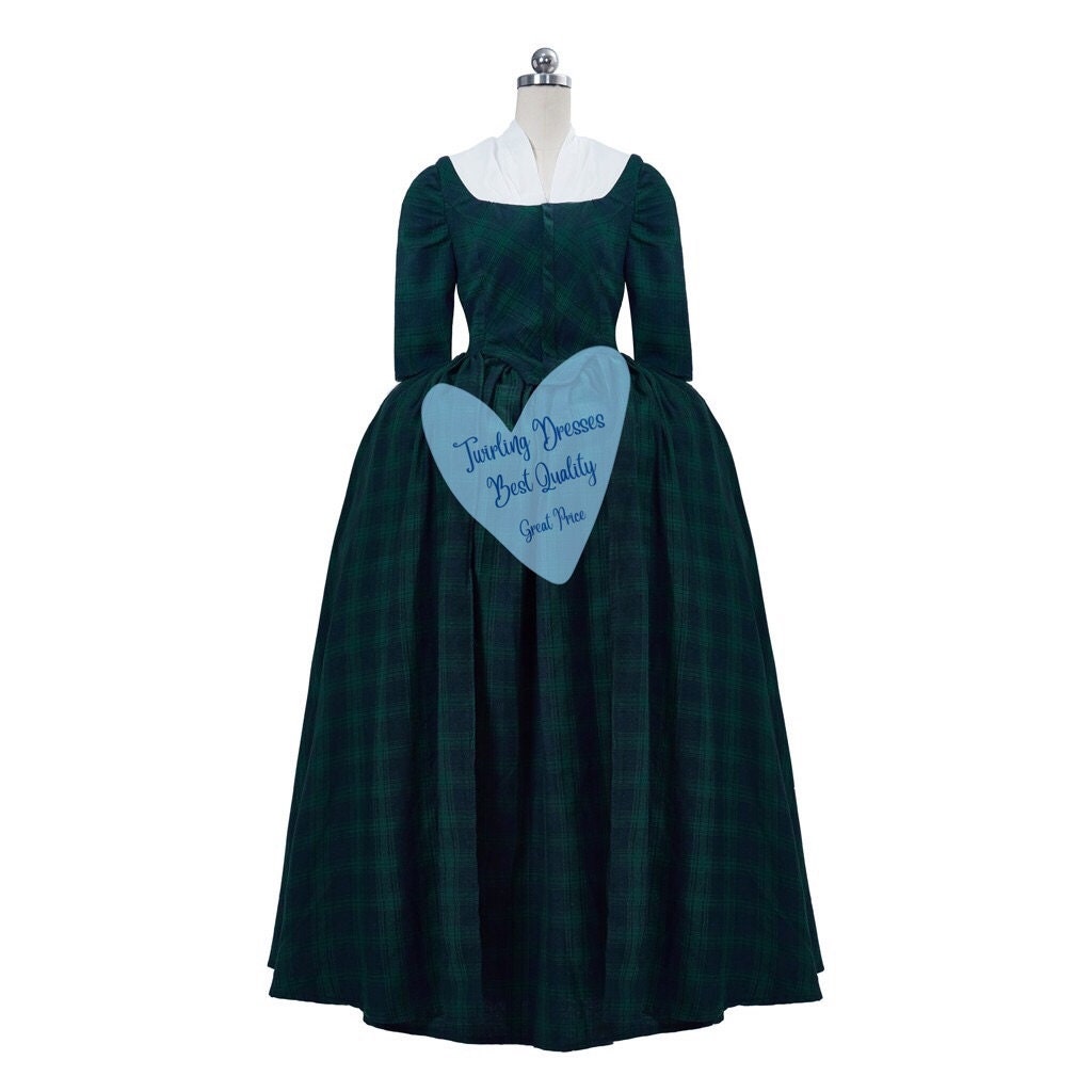 Outlander Costume, Victorian Scottish  highland Dress, 1860s dress, Adult Historic Costume, Theatre Dress, Little women Costume - TwirlingDresses