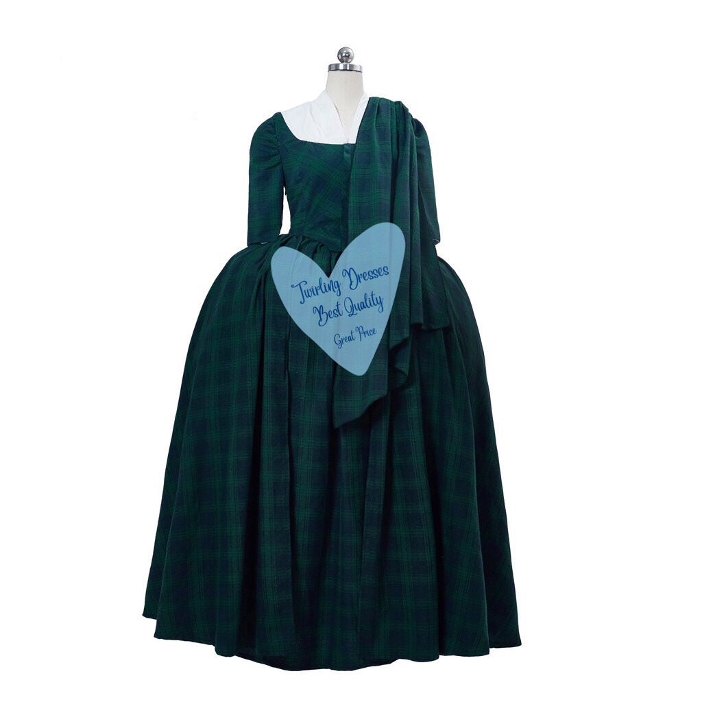 Outlander Costume, Victorian Scottish  highland Dress, 1860s dress, Adult Historic Costume, Theatre Dress, Little women Costume - TwirlingDresses