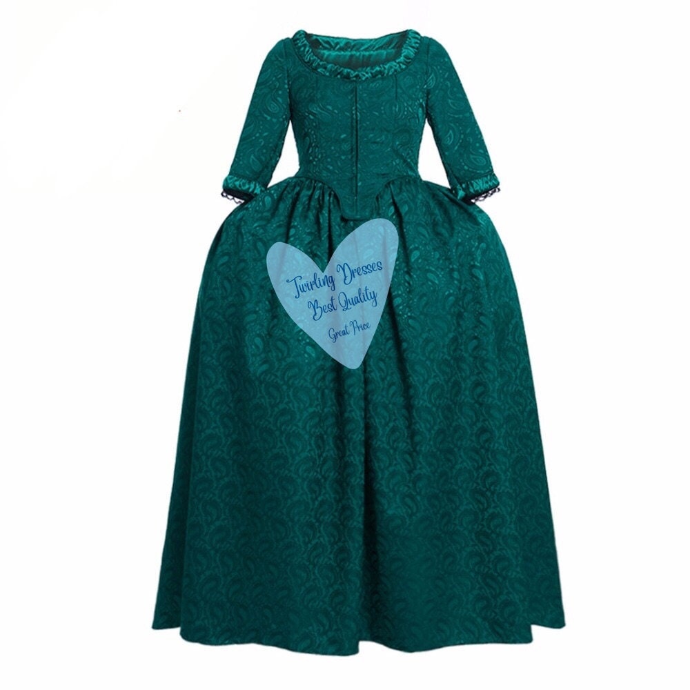 Georgian plaid Costume , Outlander Green dress , 18th Century Dress, 1700s Dress , Historic Costume, Theatre Dress, Outlander Dress - TwirlingDresses