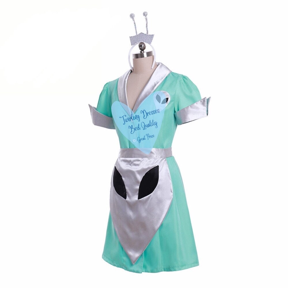 Roswell Liz Parker Crashdown Cafe Costume Party alien cosplay costume Adult Maid dress uniform - TwirlingDresses