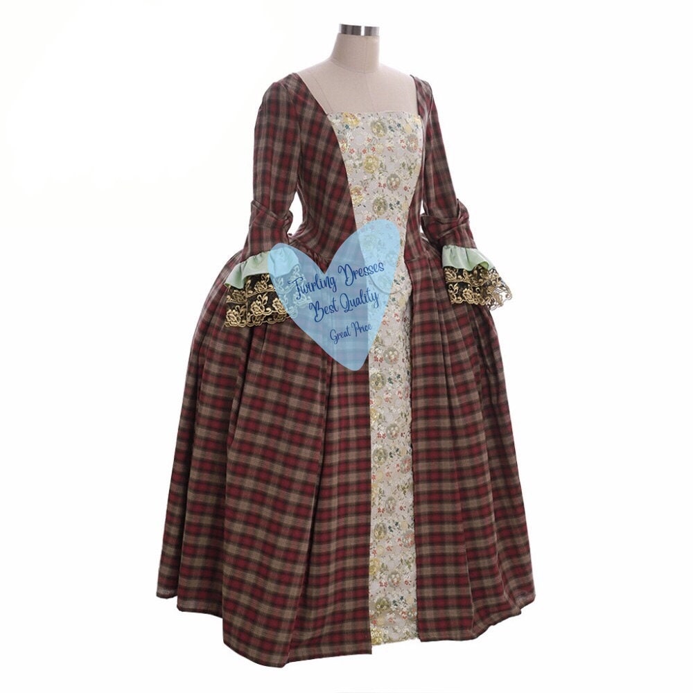 Outlander Costume, Victorian Scottish  highland Dress, 1860s dress, Adult Historic Costume, Theatre Dress, Little women Costume - TwirlingDresses