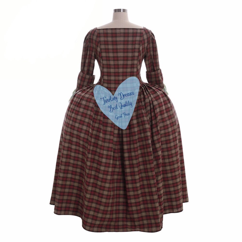 Outlander Costume, Victorian Scottish  highland Dress, 1860s dress, Adult Historic Costume, Theatre Dress, Little women Costume - TwirlingDresses