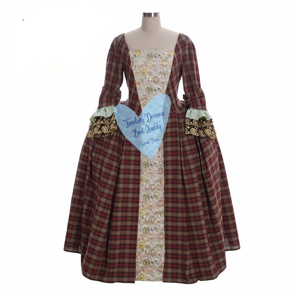 Outlander Costume, Victorian Scottish  highland Dress, 1860s dress, Adult Historic Costume, Theatre Dress, Little women Costume - TwirlingDresses