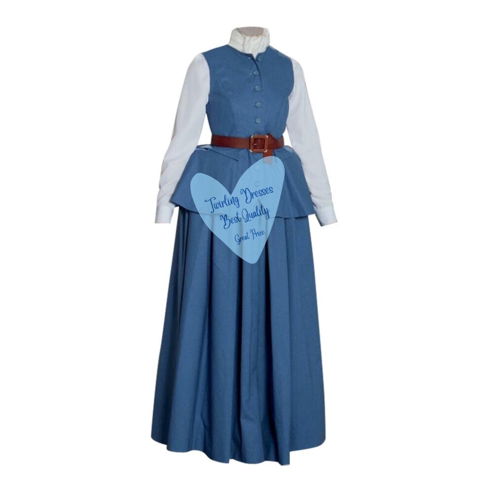 Outlander Costume, Victorian Scottish  highland Dress, Geneva dress, Adult Historic Costume, Theatre Dress, Little women Costume - TwirlingDresses