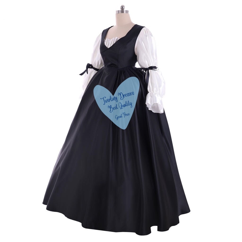Outlander Costume , Outlander Claire Fraser black dress , Adult Historic Costume, Theatre Dress, Outlander Dress - TwirlingDresses