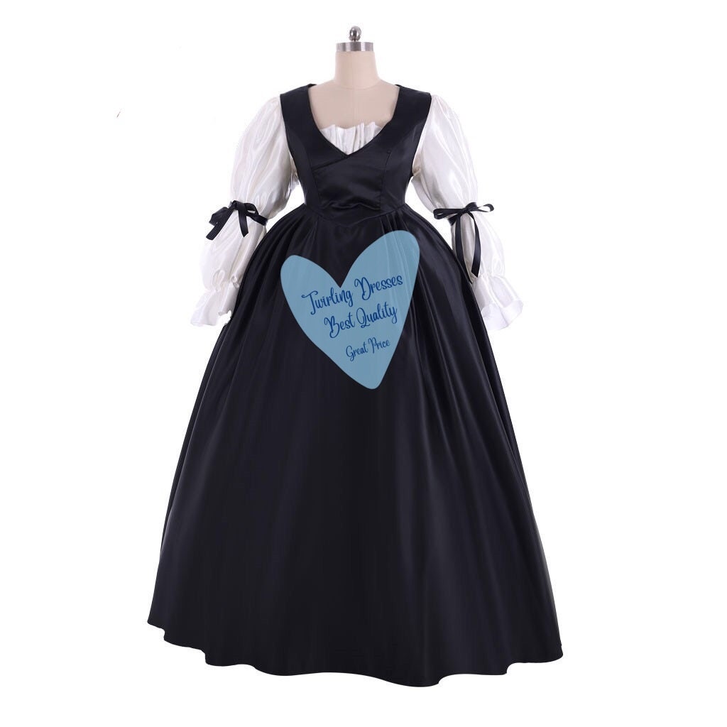 Outlander Costume , Outlander Claire Fraser black dress , Adult Historic Costume, Theatre Dress, Outlander Dress - TwirlingDresses