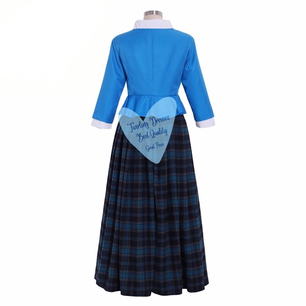 Scottish Highland Jacket and vest  dress , 18th Century Dress, 1700s Dress , Historic Costume, Theatre Dress, Outlander Dress - TwirlingDresses
