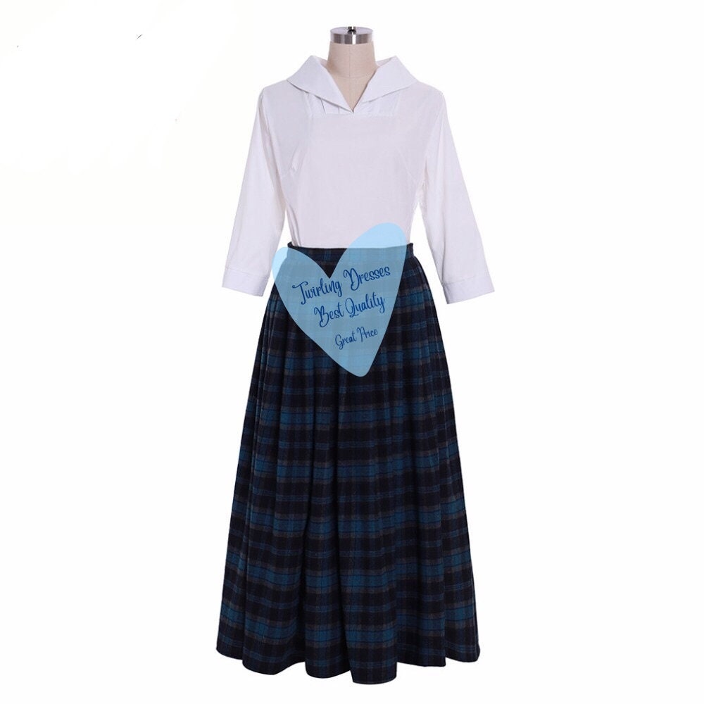 Scottish Highland Jacket and vest  dress , 18th Century Dress, 1700s Dress , Historic Costume, Theatre Dress, Outlander Dress - TwirlingDresses