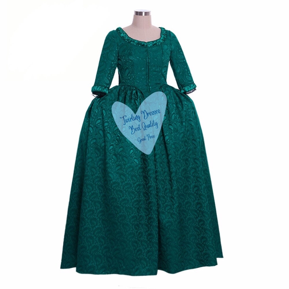 Georgian plaid Costume , Outlander Green dress , 18th Century Dress, 1700s Dress , Historic Costume, Theatre Dress, Outlander Dress - TwirlingDresses