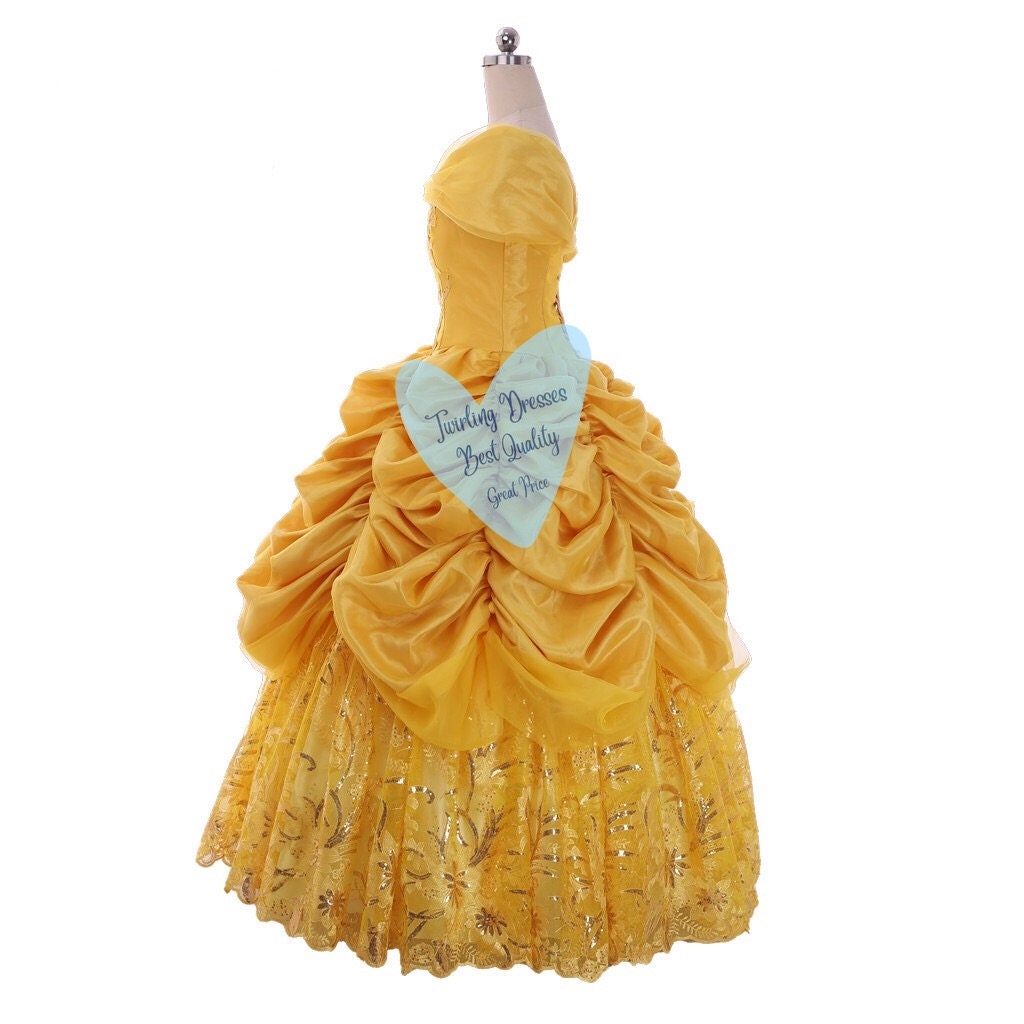 Belle Dress, Beauty Dress, Yellow Princess Dress, Belle Costume - TwirlingDresses
