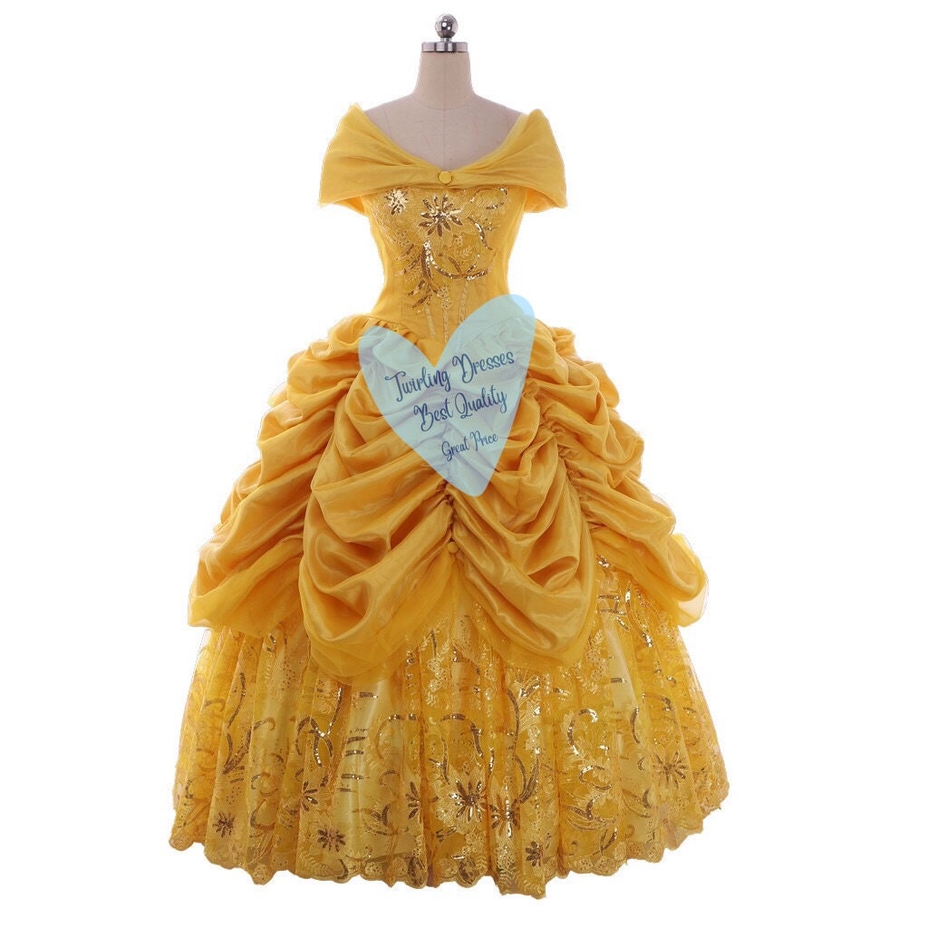Belle Dress, Beauty Dress, Yellow Princess Dress, Belle Costume - TwirlingDresses