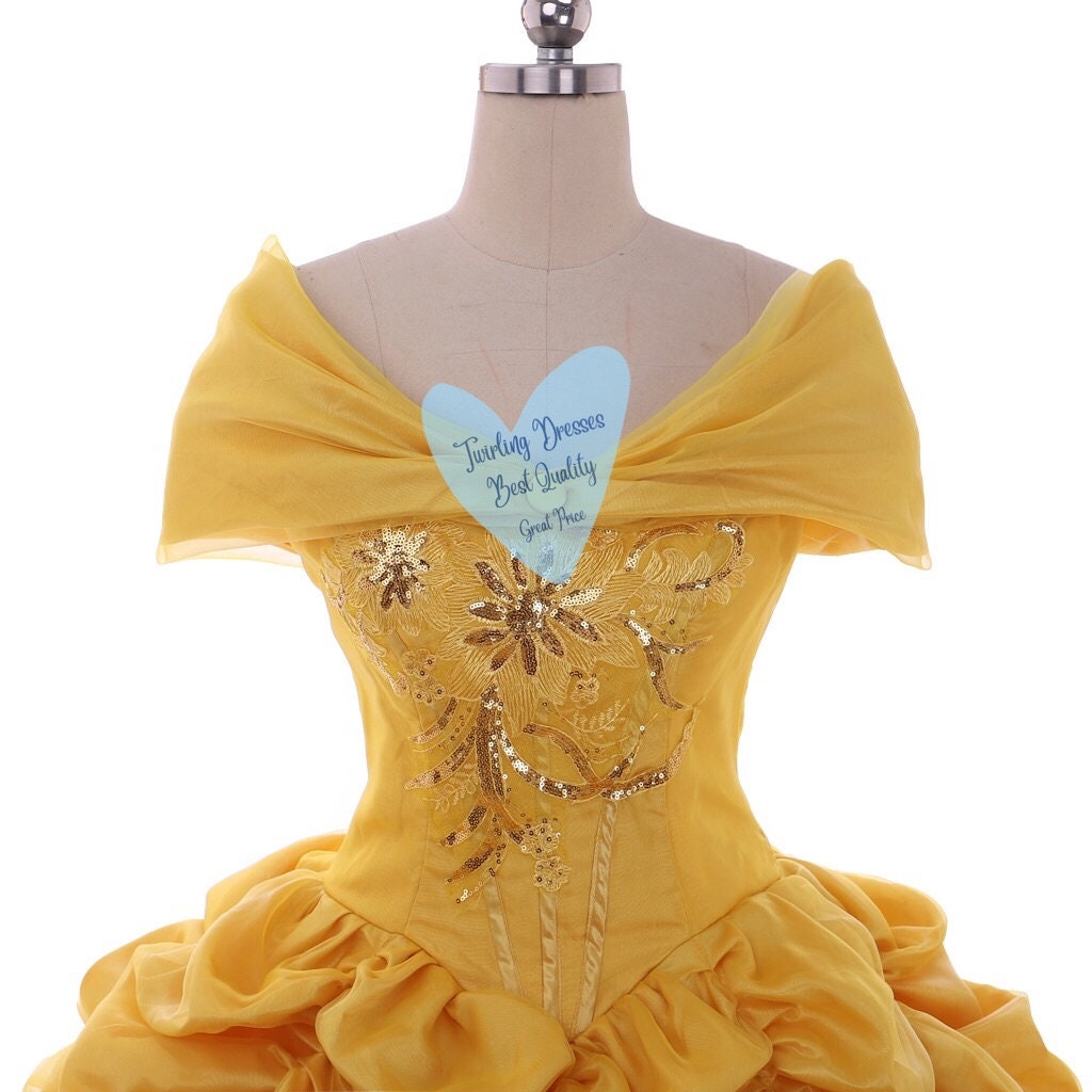 Belle Dress, Beauty Dress, Yellow Princess Dress, Belle Costume - TwirlingDresses