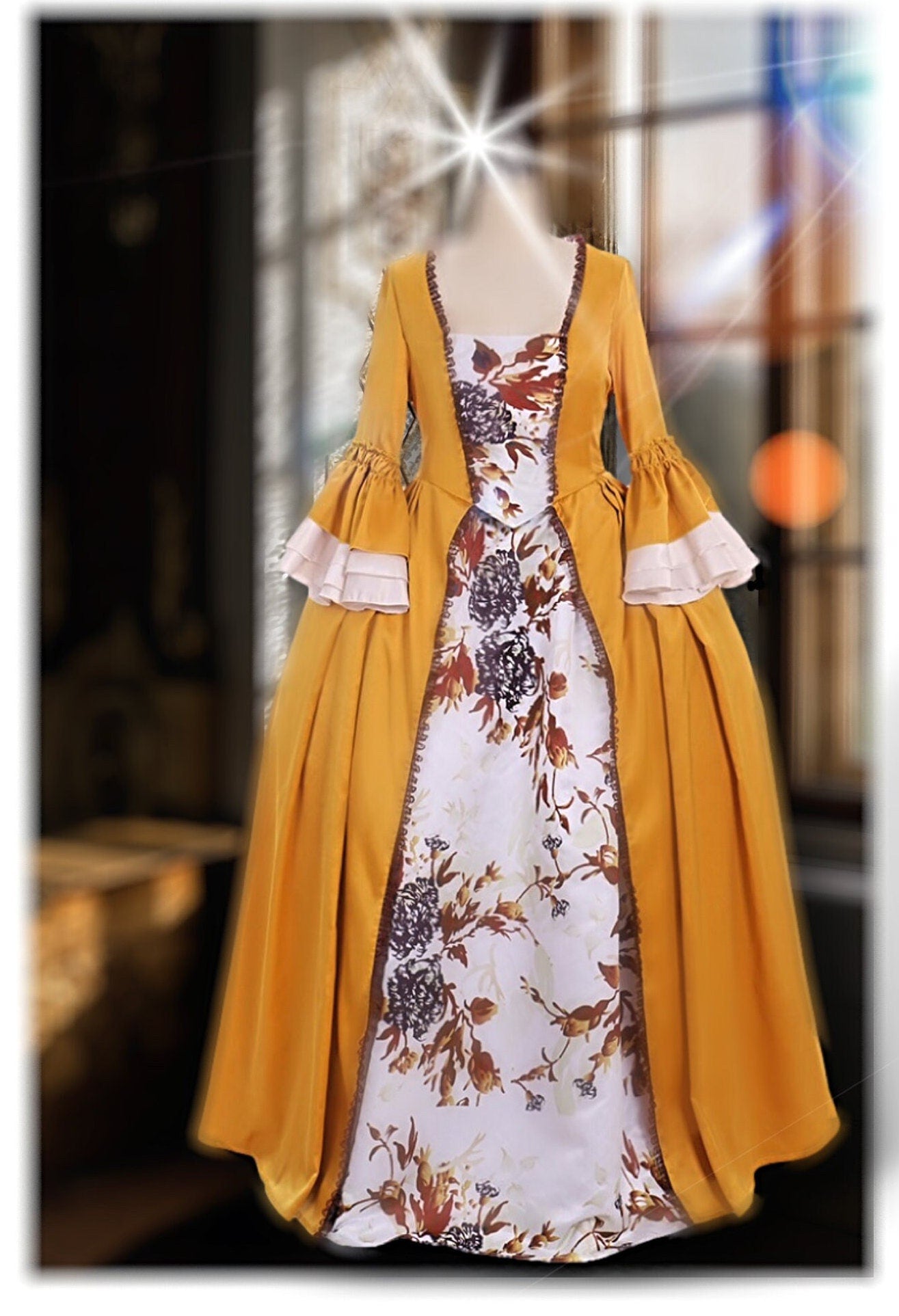 Georgian Costume , Outlander Claire Fraser black dress , 18th Century Dress, 1700s Dress , Historic Costume, Theatre Dress, Outlander Dress - TwirlingDresses