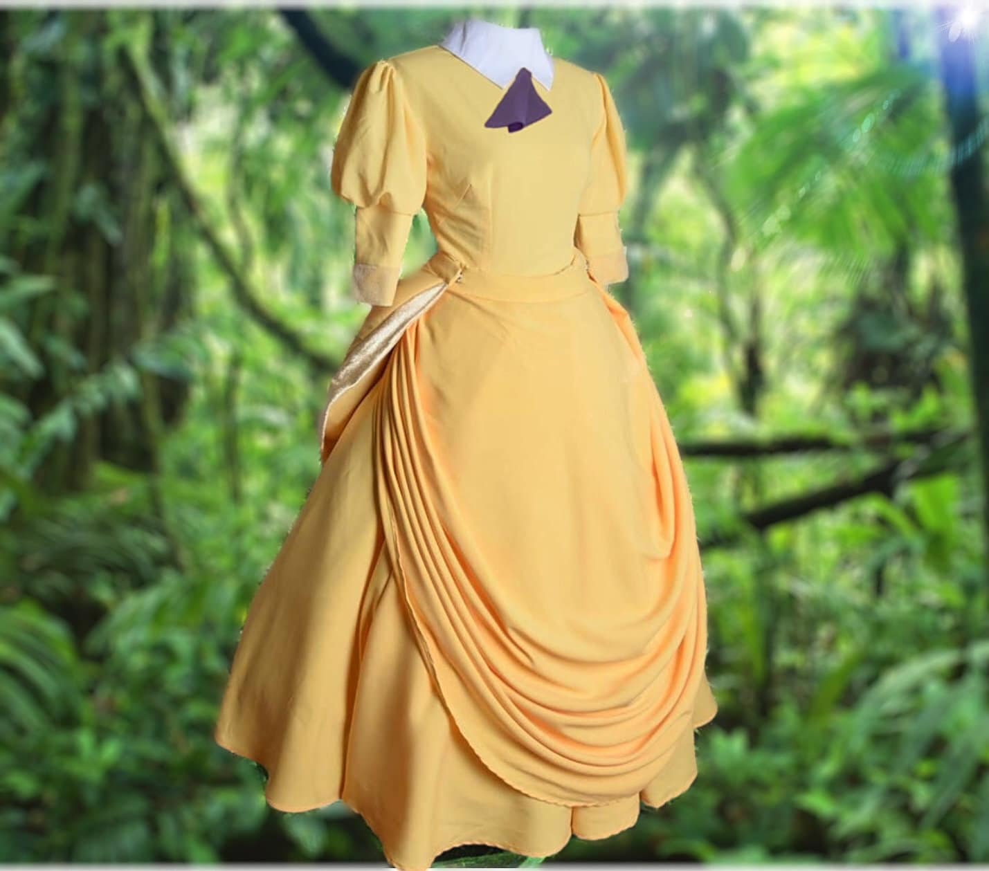 jane tarzan cosplay, Yellow Princess Dress, Yellow Victorian Dress, Jane Porter Dress
