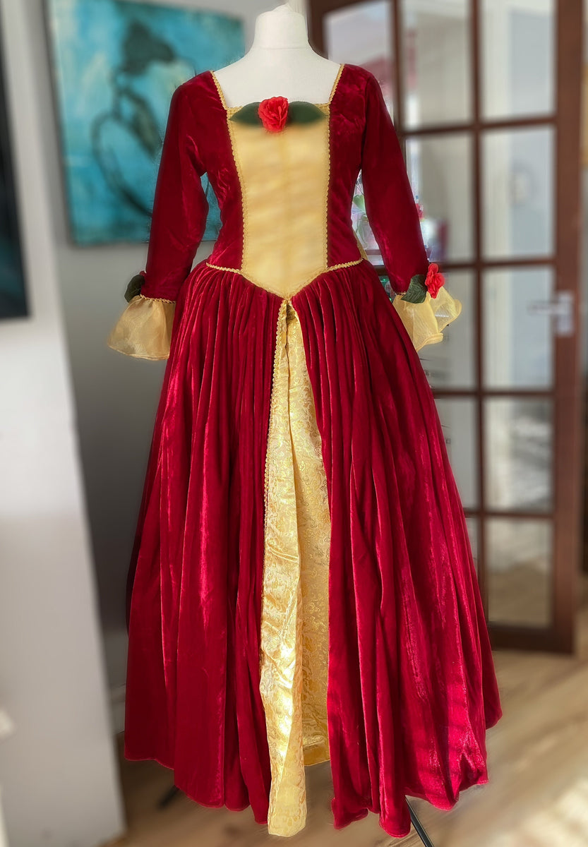 Christmas Belle Princess Dress, Adult Belle Princess Dress, Red Belle –  TwirlingDresses