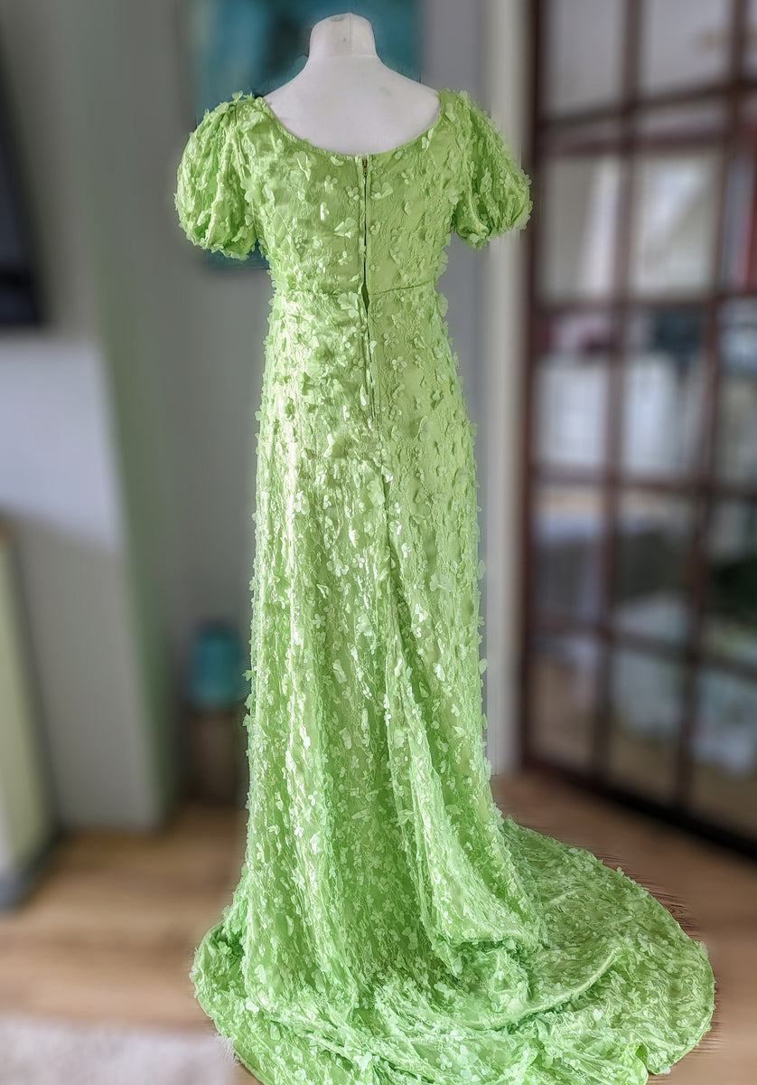 bridgerton green dress Dress, Bridgerton Regency, Regency – TwirlingDresses spring-26-collection Silk Satin Colors:Silver Grey 831 themed event or party Say hello to the