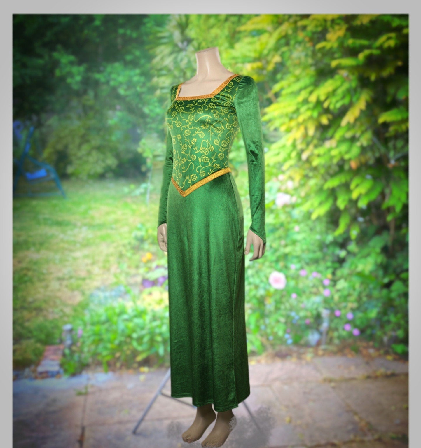 Fiona ogre, ogre Princess,  Cosplay Costume  green Fiona Dress Outfits Halloween