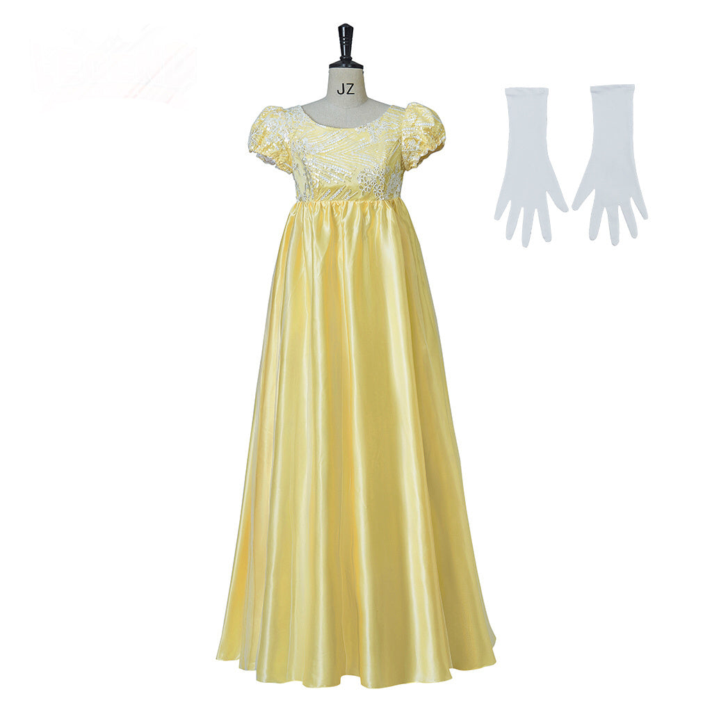 
                  
                    Yellow Bridgerton Regency Dress, Penelope Featherington dress - TwirlingDresses
                  
                