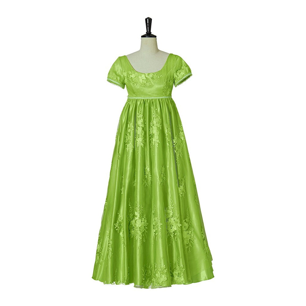 green emerald velvet dress Green Bridgerton Regency Dress, Penelope Featherington dress –  TwirlingDresses
