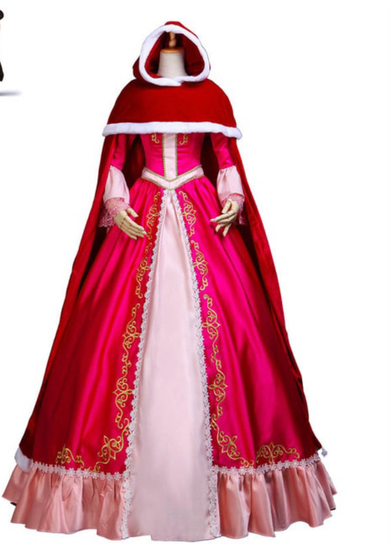 princess belle winter dress Red Belle Winter Costume – TwirlingDresses