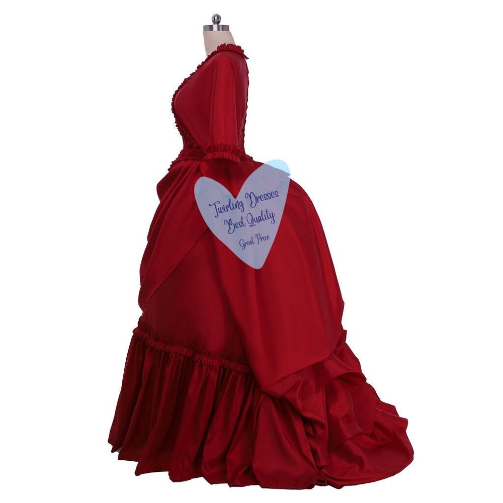 
                  
                    Red Victorian  Costume, Victorian bustle Dress, Victorian Fitted jacket and skirt, Victorian dress, Victorian era costumes - TwirlingDresses
                  
                