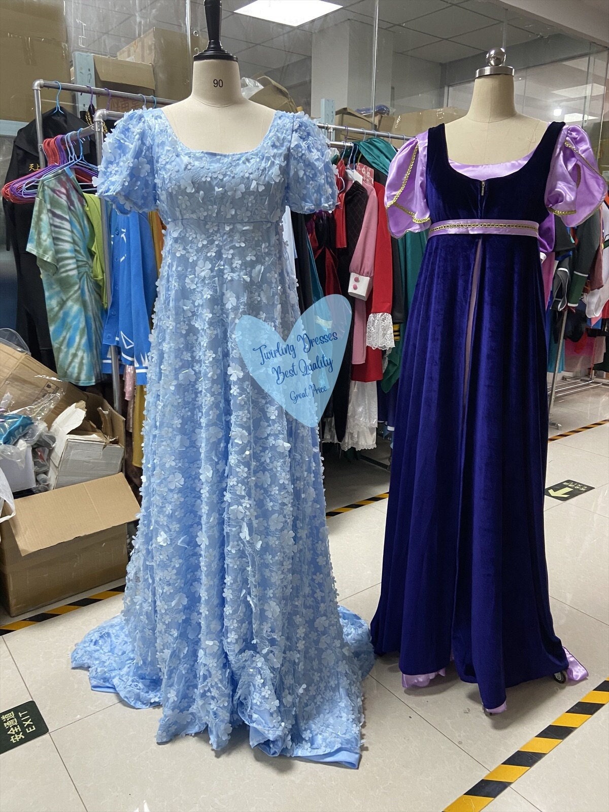 Bridgerton, Kate Sharma Dress, Regency Costume, Regency Dress, Bridgerton gown , Daphne Bridgerton Dress, Daphne, pride and prejudice dress - TwirlingDresses
