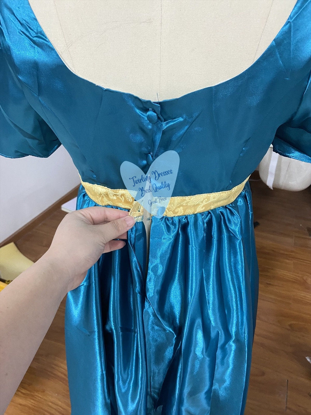 blue dress bridgerton Bridgerton Inspired Dress – Sew Romantic Designs main image 1