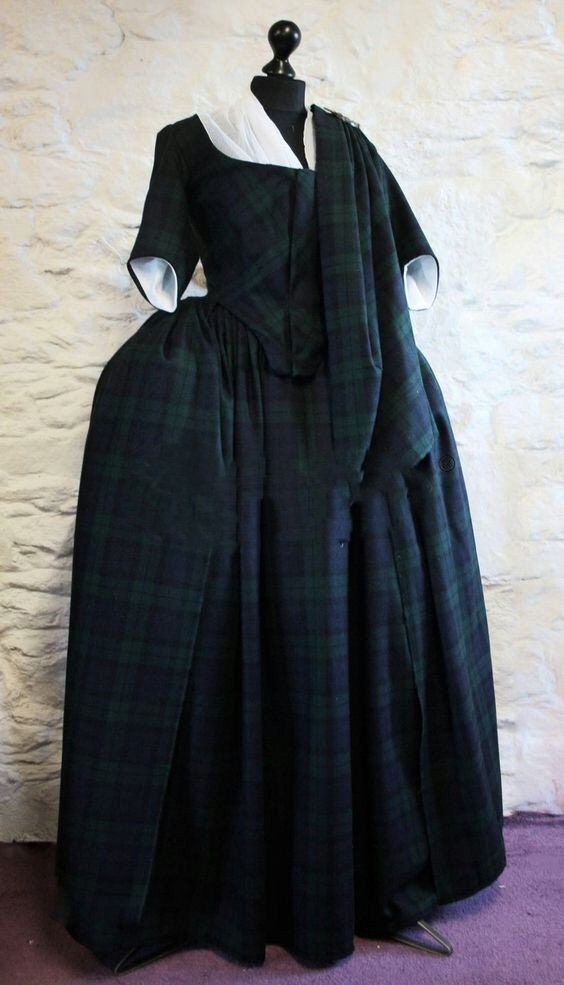 Outlander Costume, Victorian Scottish  highland Dress, 1860s dress, Adult Historic Costume, Theatre Dress, Little women Costume - TwirlingDresses