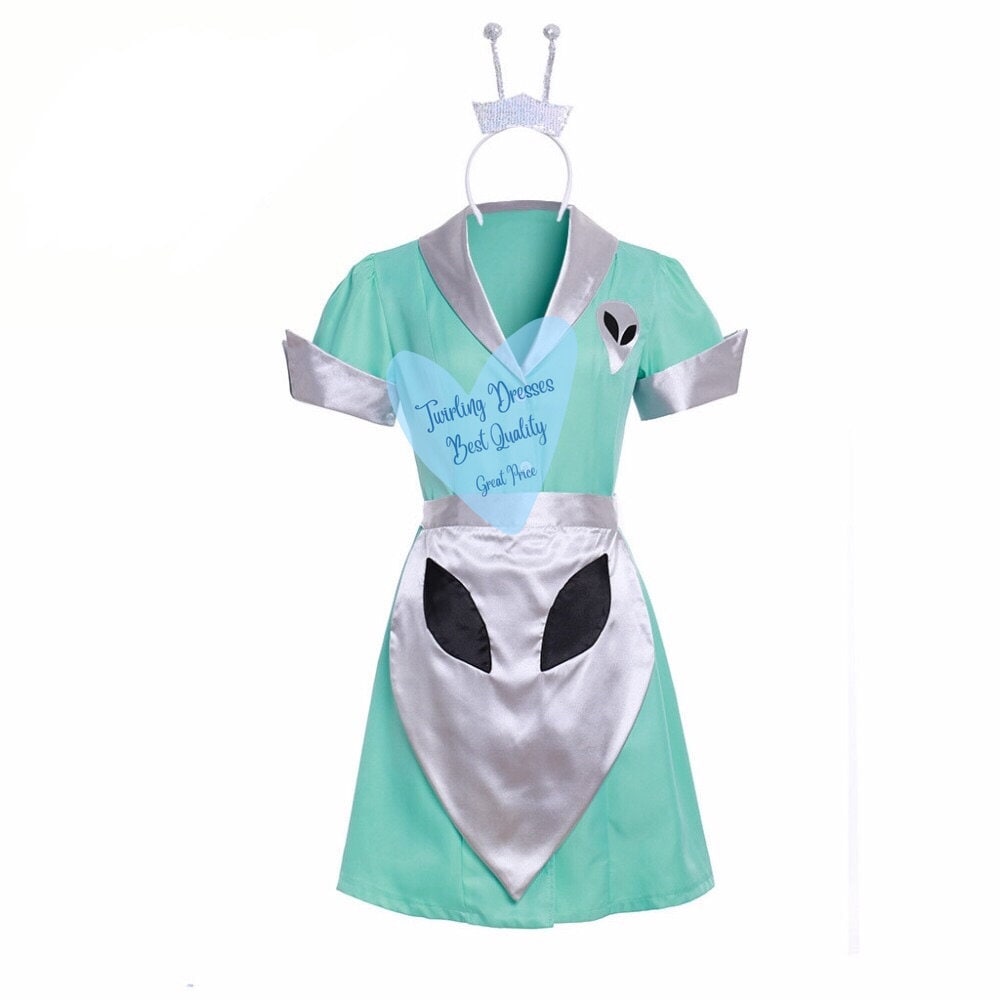 Roswell Liz Parker Crashdown Cafe Costume Party alien cosplay costume Adult Maid dress uniform - TwirlingDresses