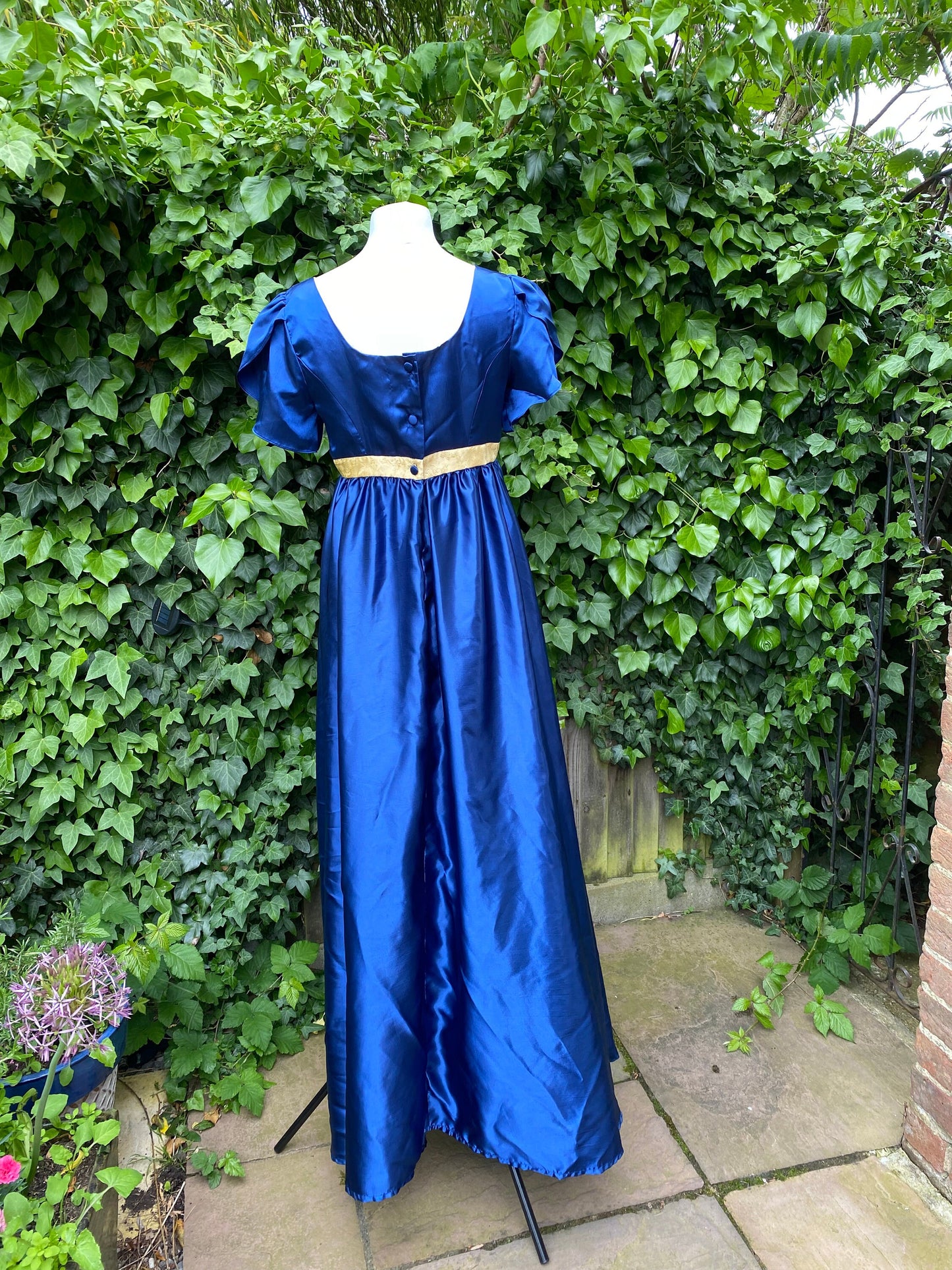 
                  
                    Bridgerton Dress, Navy Blue regency dress
                  
                
