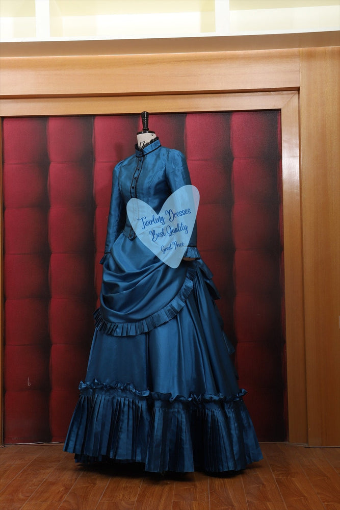 
                  
                    Victorian dress, satin Victorian dress, bustle dress, Victorian bustle dress, bustle era dress, Victorian costume, Victoriana - TwirlingDresses
                  
                