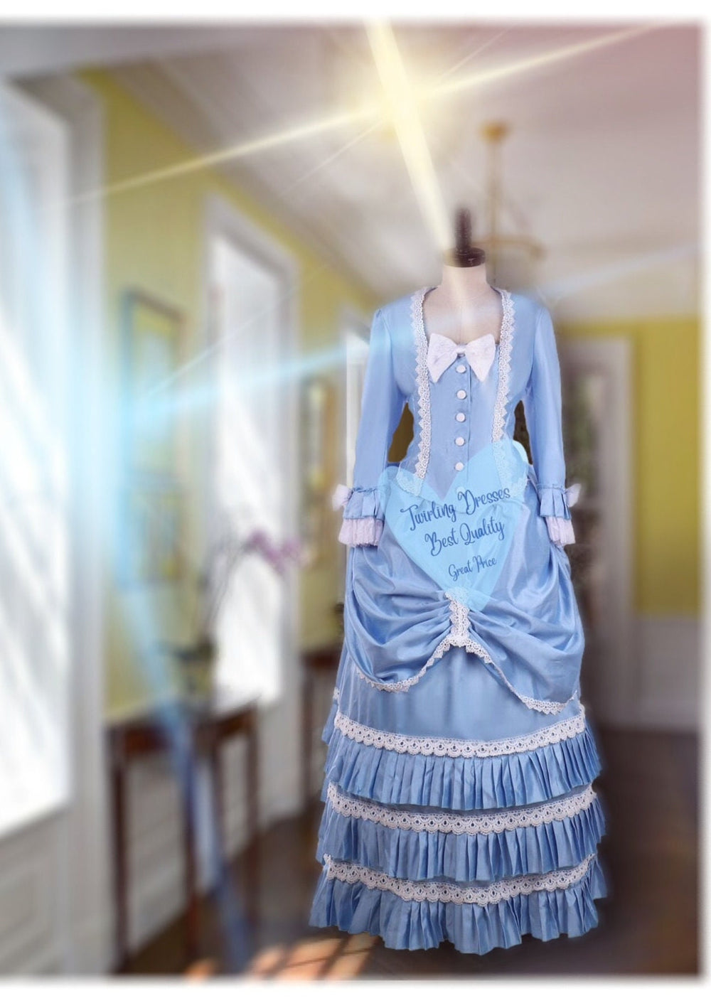 Victorian dress, satin Victorian dress, bustle dress, Victorian bustle dress, bustle era dress Victorian costume, Victoriana,Civil War Dress - TwirlingDresses
