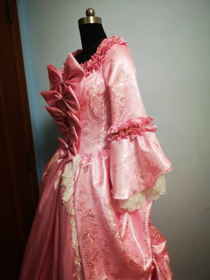 
                  
                    Victorian dress, Pink satin Victorian dress, bustle dress, Gilded Cage Dress, Victoriana,Civil War Dress, Dickens Dress
                  
                