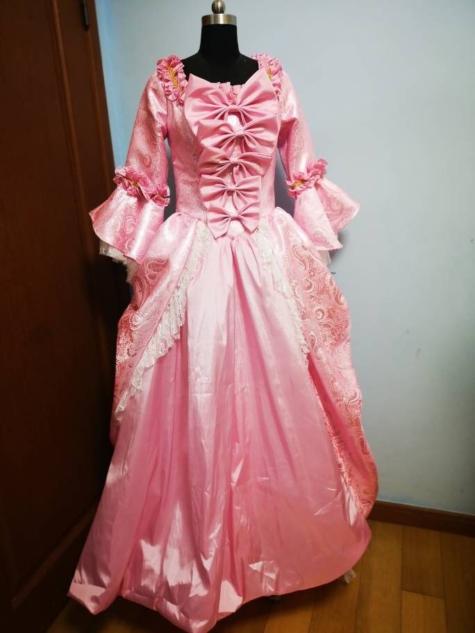 Victorian dress, Pink satin Victorian dress, bustle dress, Gilded Cage Dress, Victoriana,Civil War Dress, Dickens Dress