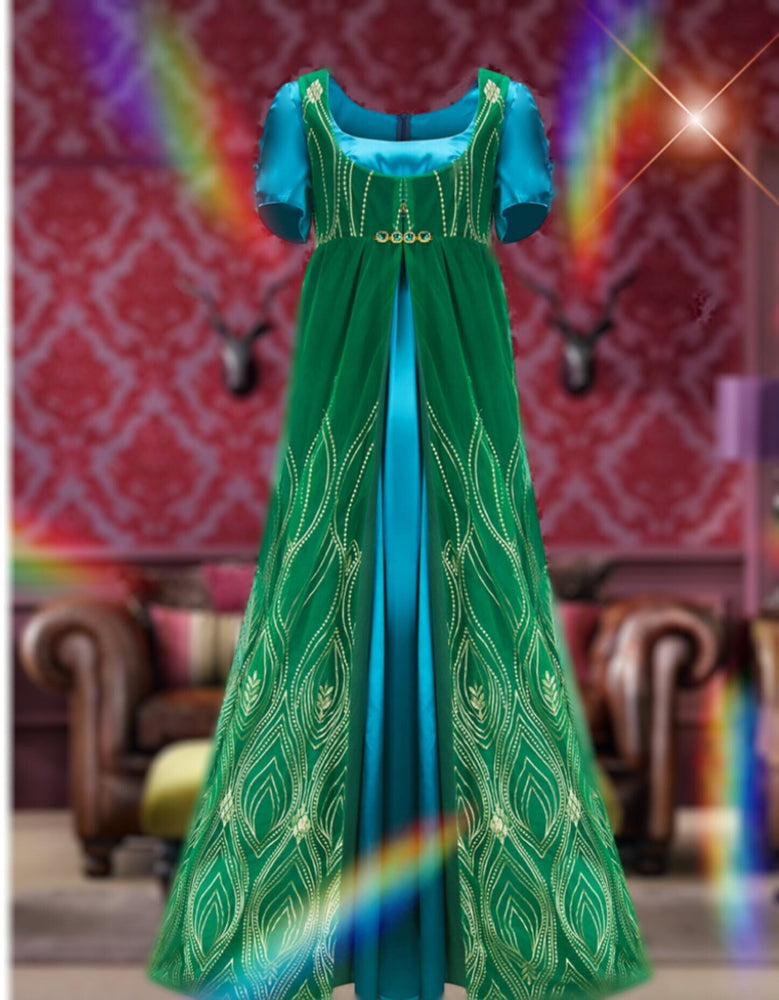 
                  
                    Green Bridgerton Dress, Bridgerton Regency Dress, Bridgerton Gown,
                  
                