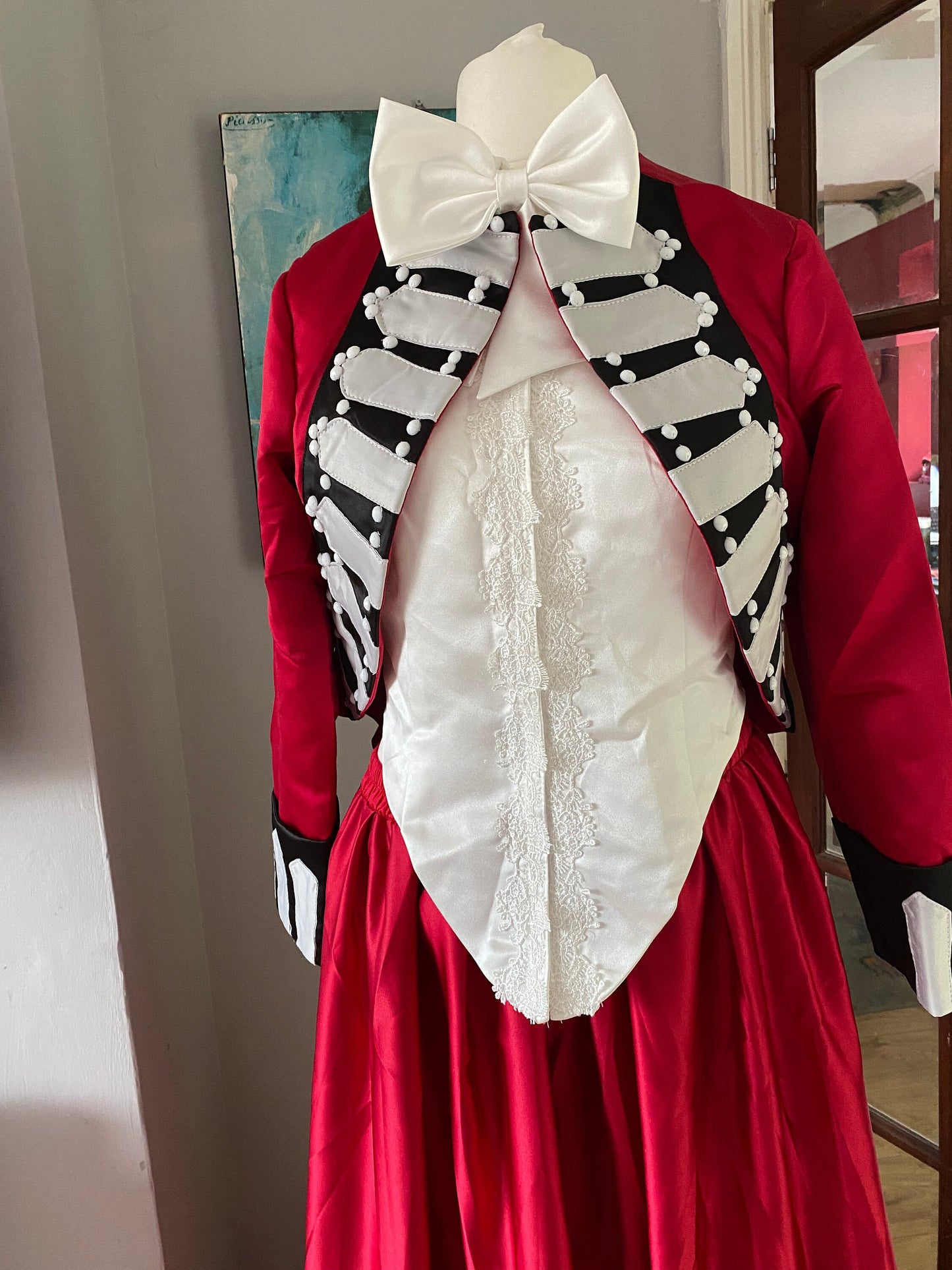 
                  
                    Georgian Riding habit, red Georgian Dress, Period Riding Habit, Lady Seymour Worsley riding habit
                  
                