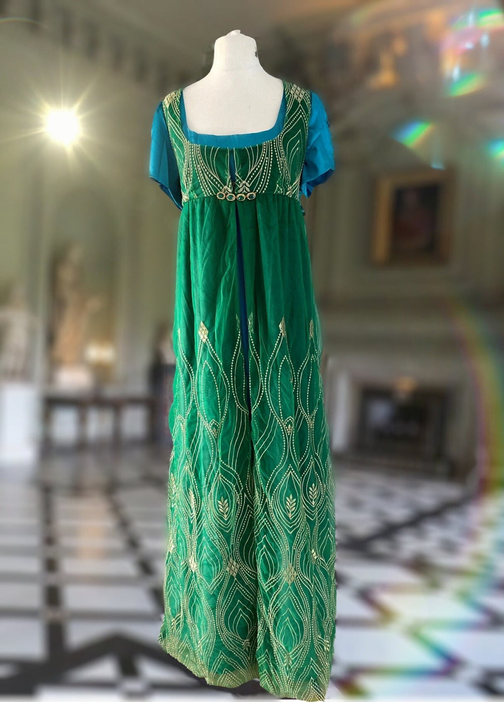 Green Bridgerton Dress, Bridgerton Regency Dress, Bridgerton Gown,