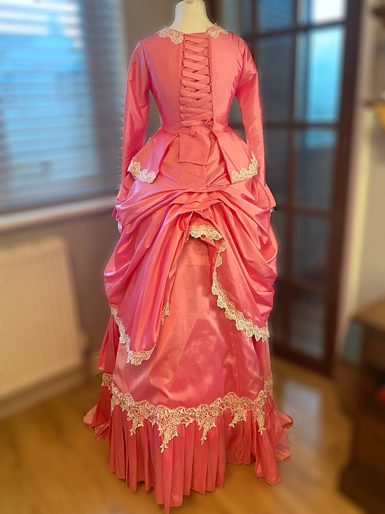 
                  
                    Pink Victorian dress, bustle dress, Gilded Cage Dress, Victoriana,Civil War Dress
                  
                