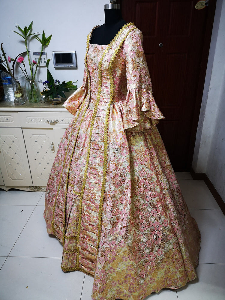 
                  
                    Pink jacquard Georgian dress, Venetian dress
                  
                