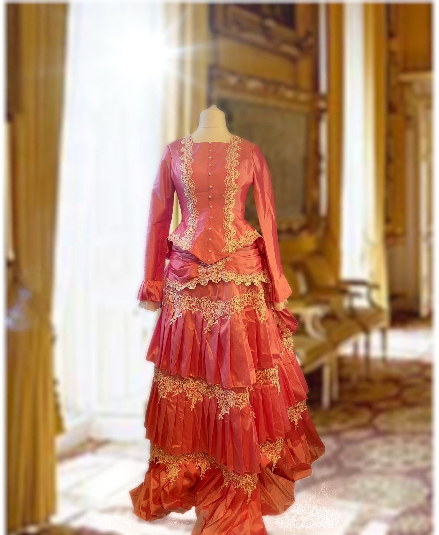 pink cage dress Step into elegance with this custom-designed dress by Merii Creations for Stella! This stunning pink masterpiece features intricate beadwork and sparkling embellishments, perfectly balancing glamour with grace. The unique cage bodice, accented