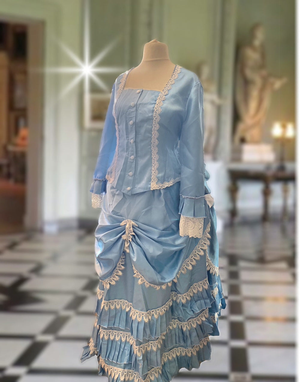 blue civil war dress Women's Civil War Dress Victorian Dickens Costume Blue
