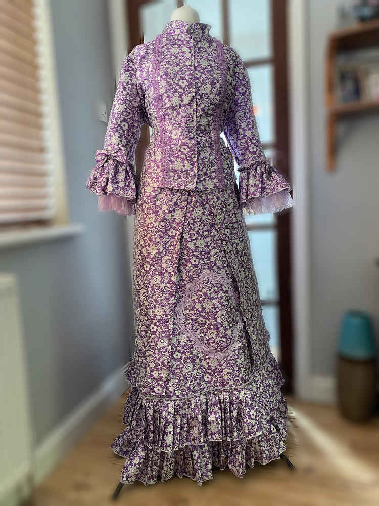 
                  
                    Purple Victorian dress, bustle dress, Gilded Cage Dress, Victoriana,Civil War Dress
                  
                