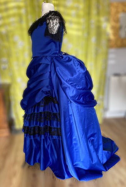 Blue Victorian Bustle Dress – TwirlingDresses