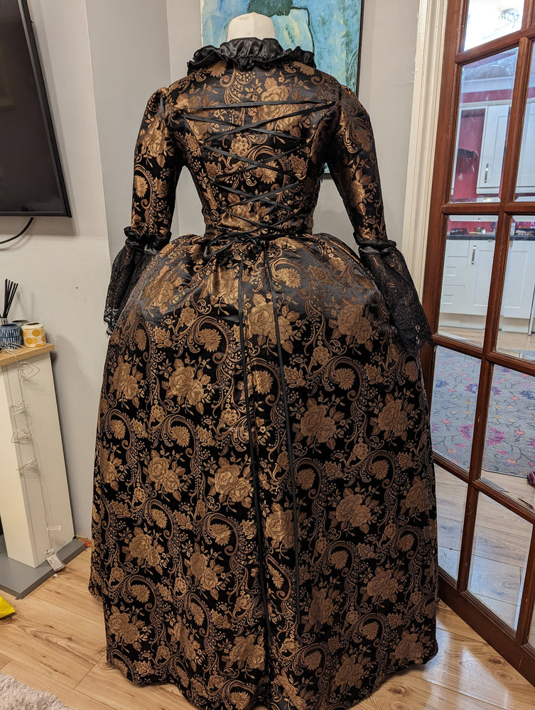 
                  
                    Black and gold Venetian Costume, Venetian dress, Contessa de Monte Cristo dress
                  
                