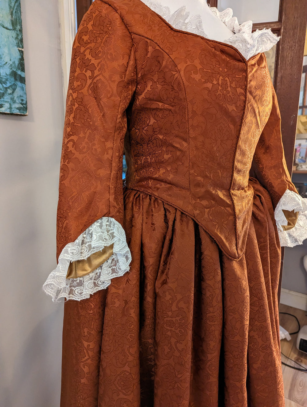 Brown Victorian Costume, Victorian Dress, 1840s dress, Bronze Georgian   TwirlingDresses