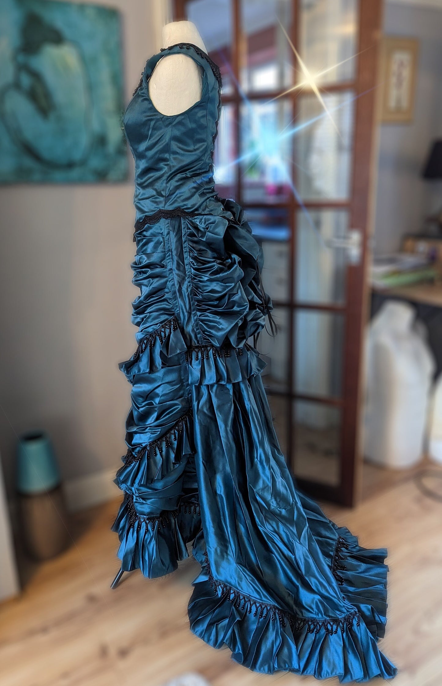 
                  
                    Teal Victorian  Bustle Dress, Victorian costume
                  
                